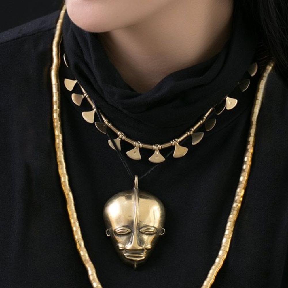Twisted gold thin (2in1) brecelet and neckpiece